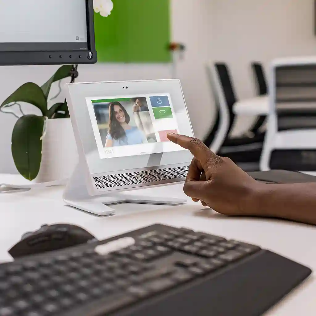 User controlling video intercom from smartphone